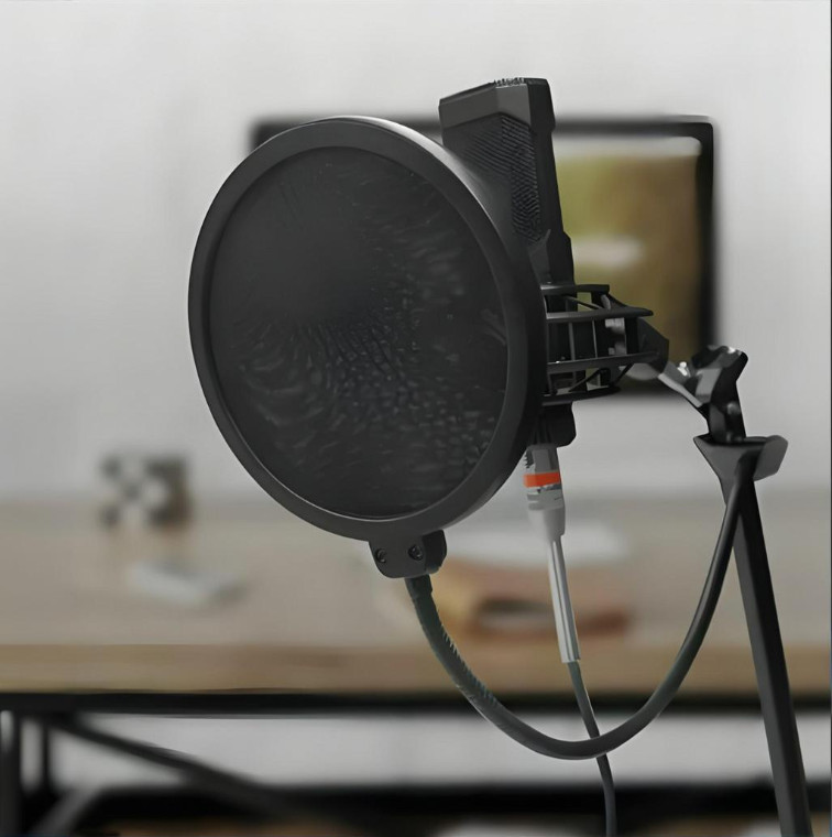 Double Layer φ5″ Microphone Wind Screen Mask Pop Filter for Recording Studio