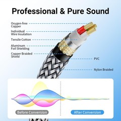 XLR Microphone Cable, 10FT/3M Oxygen-Free Copper Male to Female 3-Pin Balance…