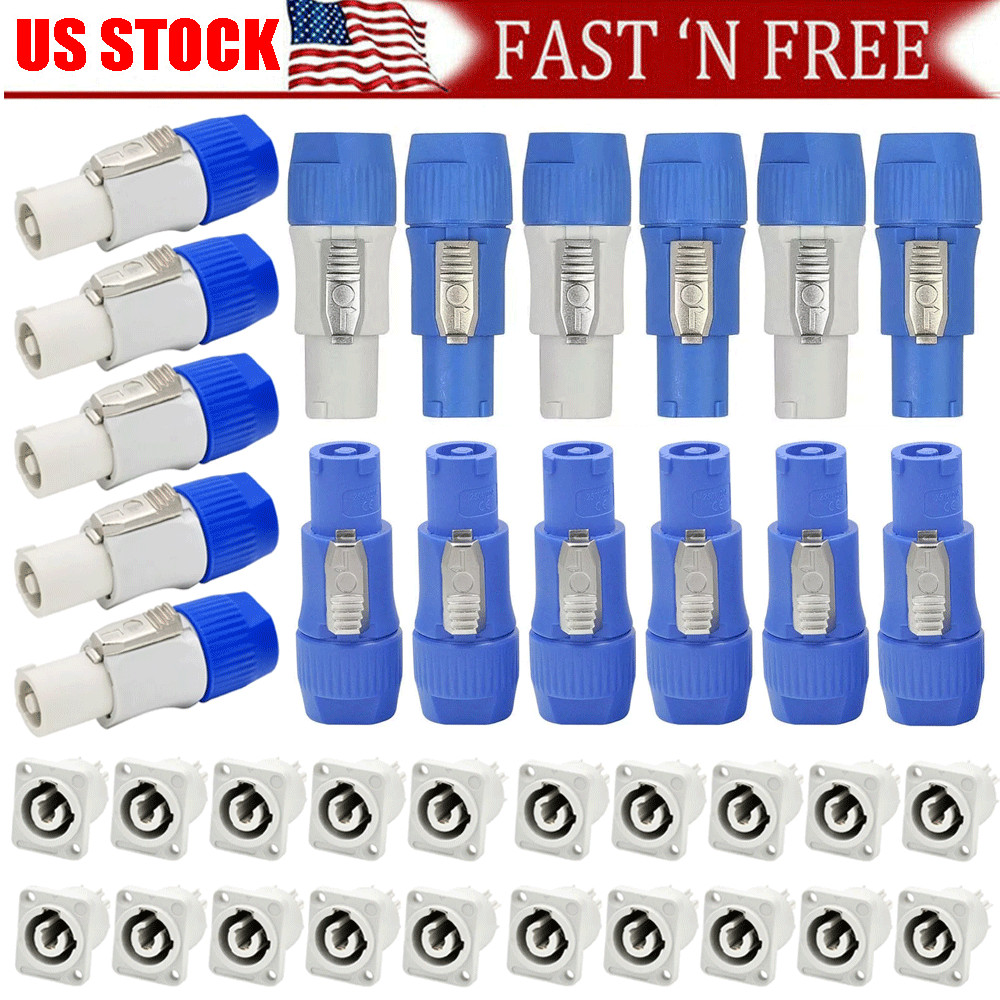 Lot NAC3FCA NAC3MPA-1 NAC3FCB NAC3MPB-1 20A AC PowerCON Cable Adapter Connector