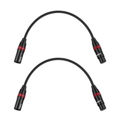 Rannsgeer 1ft XLR Male to Female Microphone Cable (2-Pack) R7201