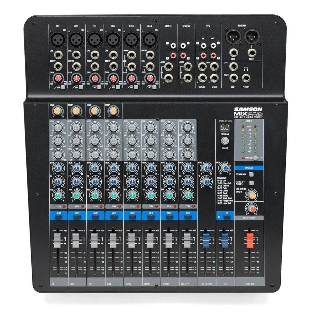 Samson MixPad MXP144FX 14-Channel Analog Stereo Mixer with Effects .. -OPEN BOX