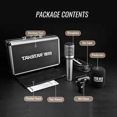Cardioid Dynamic Microphone, TA-68 Vocal Recording Professional Stage Microph…