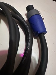 Pro Co Power Plus 12 AWG Speaker Cable 12/2 Speaker Twist Male-Male Black/Blue