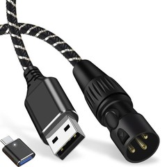 USB to XLR Cable,6.6 FT Audio Converter Cable, Type 6.6Feet, Black