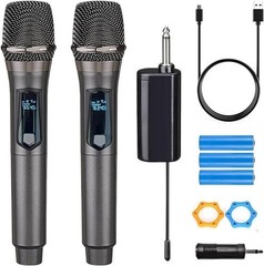 Wireless Microphone, Rechargeable Fixed Frequency Wireless Dual Microphone,Ha…