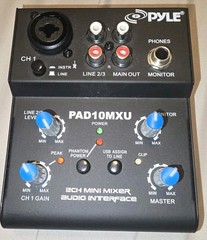 Pyle PAD10MXU 2 Channel Mini Audio Mixer Never Used