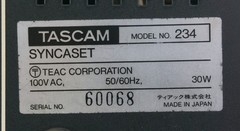 Tascam Syncaset 234 80’s 4 Track Rack Multitrack Cassette Tape Recorder – 100V