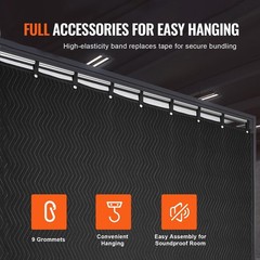 Extra Large Sound Dampening Blanket 96″x80″, Acoustic Noise Blocker, Light Block