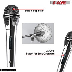 5Core Premium Vocal Dynamic Cardioid Handheld Microphone Unidirectional Mic