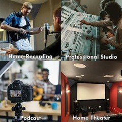 4 Pack Ceiling Corner Bass Traps – Acoustic Foam for Home Studio Soundproofing