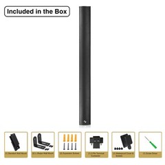 OPEN BOX:Sound Town Passive Line Array Column Speaker Wall Mount (CARPO-M106B-R)
