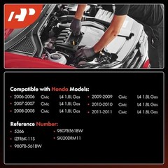 Iridium Platinum Spark Plug Compatible with Honda Civic 2006-2011 1.8L, Pack