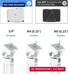 suptek Extended Mini Projector Ceiling Mount Adjustable Wall Mount with Thread A