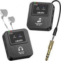 LEKATO Wireless 2.4G IEM System Transmitter Receiver OTG Plug Low Latency 100FT