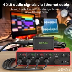 4-Channel XLR to RJ45 Ethernet Extender Cable – Live Sound & Lighting Solution