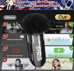 ✨NEW Synco Wireless Microphones For USBC Phones 48kHz/24-bit HiFi; P2XT (2Tx1Rx)