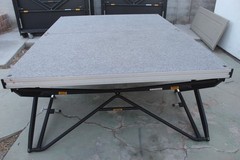 StageRight 6×8 Foldable Rolling Stage Riser dual sided Tri Height 36″ 24″ 16″