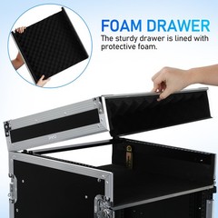 16 Space Pro Audio DJ Road Rack Case with Casters – 16U Pro Tour Grade Case HOT!