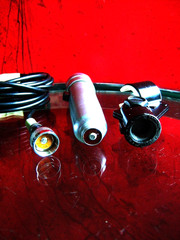 Vintage 1950’s Shure 245S ceramic harp microphone Hi Z w accessories 777 777S