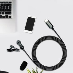 Lavalier Microphone with USB C High Sensitivity for Interviews and Broadcasting