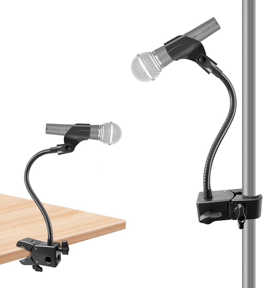 Gooseneck Microphone Stand, Flexible Mic Arm Stand, Desk Mic Stand With Super…