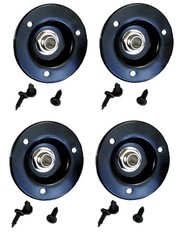 (4 PACK) PROCRAFT 1561BK-C Steel Recessed Cup / Jack Dish w/ 1) REAN 1/4″ Mono