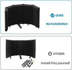 Microphone Isolation Shield – Foldable & Adjustable Sound Insulation