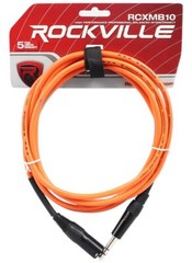 6 Rockville 10′ Male REAN XLR to 1/4“ TRS Balanced Cable OFC (6 Colors)
