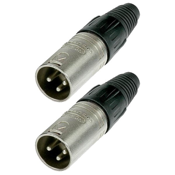 2 Pcs Neutrik NC3MX 3 Pin XLR Male Cable Connector Adapter Mic Microphone Mixer
