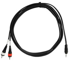Rockville RNRMR10 10′ 3.5mm 1/8″ TRS to Dual RCA Cable 100% Copper
