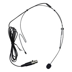 Black Headset Microphone For AKG Samson Wireless TA3F 3pin Mini XLR Dual EarHook
