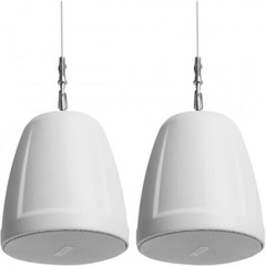 QSC AD-P.SAT 2.75-Inch White Satellite Pendant Loudspeaker Pair