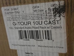 Gator Cases G-Tour 10U Cast Standard Audio Road Rack with Casters (W21)