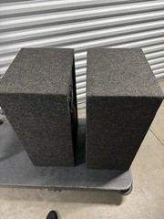 Pro Audio Studio Monitor Speakers Pair Carpeted 3-Way PA Loudspeakers 250W