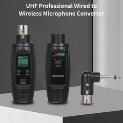 UHF Professional Wired To Wireless Microphone Converter Micphone Transmitte QTOJ