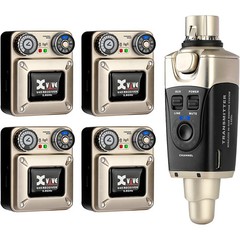 Xvive U45 In-Ear Wireless Monitor System Transmitter/4 Receivers (5.8 GHz) Gold