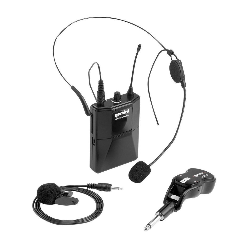 Gemini GMU-HSL100 UHF Wireless Hands Free Microphone System New