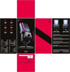 Cherry XTRFY NGALE R Microphone Wired USB Condenser, w/RGB for Streaming, Gaming