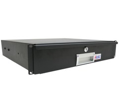19″ Rack Mount 2U Locking Drawer Pro Audio DJ Server Rack Lock Storage Cabinet
