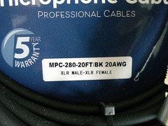STADIUM 20FT PRO SERIES MIC CABLE, XLR MALE – XLR FEMALE