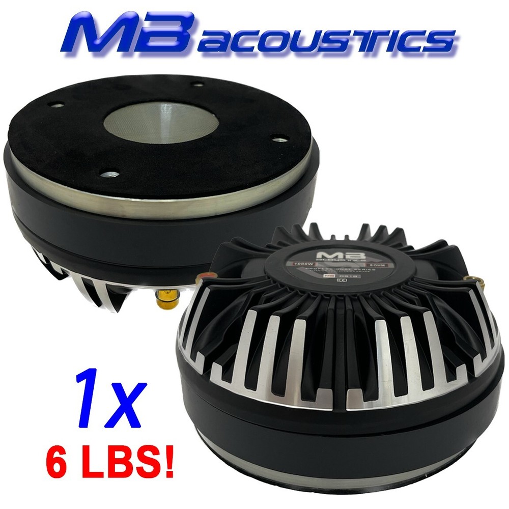 1x Titanium Compression Drivers, 2″ VC, 8Ω, 1000W Bolt-On 2″ throat MB Acoustics