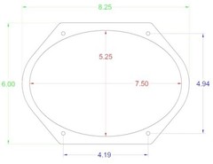5×7 / 6×8 Speaker Spacers Depth Extender Extending Rings – 1/2″ Thick – 1 Pair