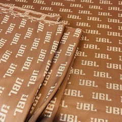 JBL Allover Print Speaker Grill Cloth Brown One Yard 70″ Wide