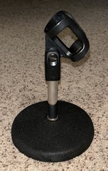 Vintage 1980’s microphone desk stand Microphone Holder Cast Base. Excellent!!