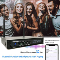 S9 UHF Rechargeable Wireless Microphone System Karaoke Microphone Wireless Mic C