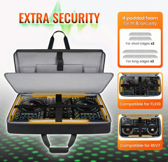 DJ Controller Bag for DDJ-FLX10/GRV6/REV5/REV7/FLX6/1000 with Laptop Slot