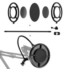 Professional Dual Layer Metal Grill Microphone Filter Anti-Spray Net Sing Audio