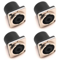 4pcs AFT 4 Pole Chassis Panel Mount Connector w/ Metal for Neutrik NL4MP