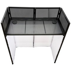 Portable Vertical Stand DJ Event Facade DJ Booth White Scrim Steel Alloy Frame