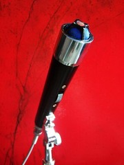 Vintage 1950’s Aiwa DM-8 Dynamic microphone w stand prop Olson Lafayette RCA # 2